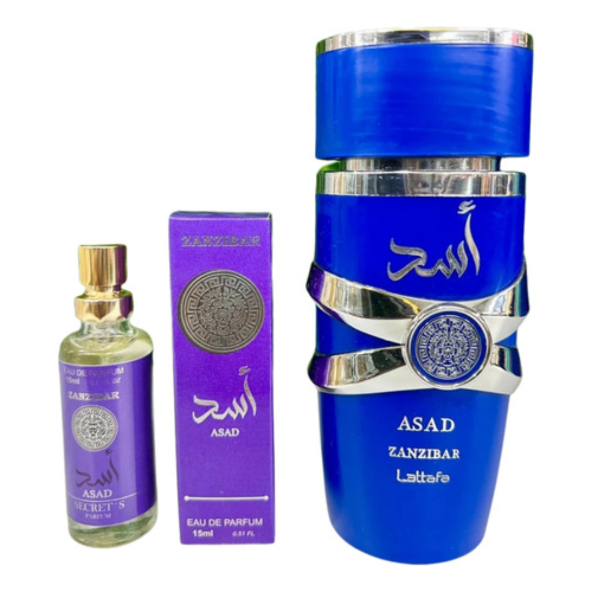 Miniatura Árabe Asad Azul 15ml Eau De Parfum