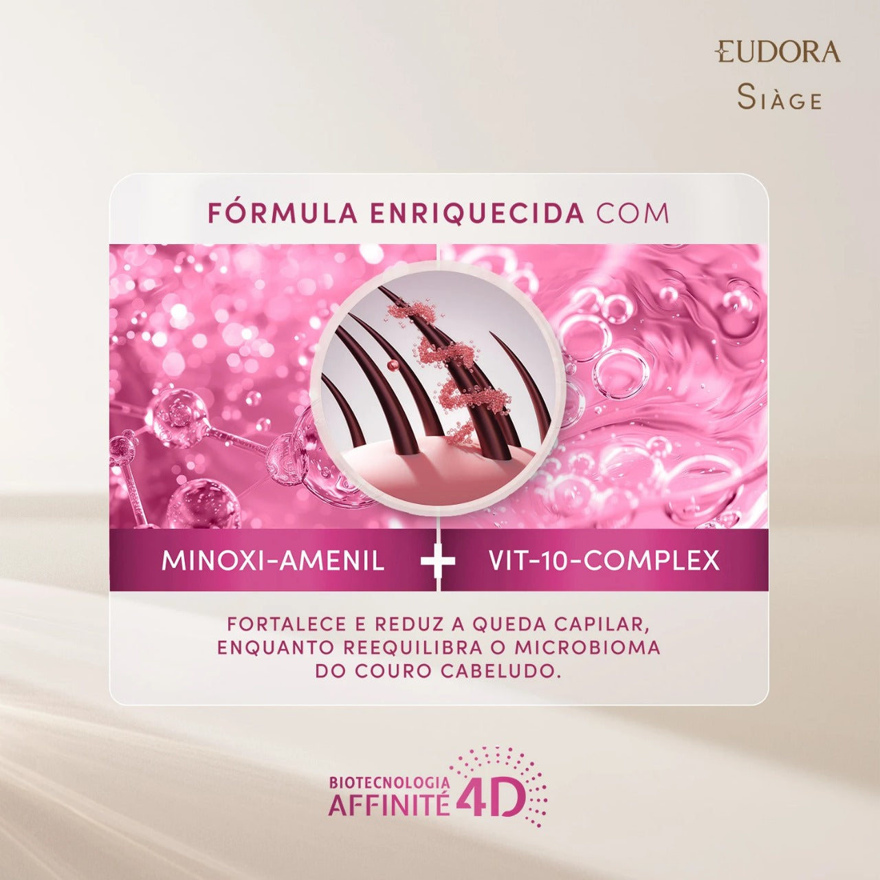 Kit Shampoo e Condicionador Siage Eudora Dermohair Antiqueda