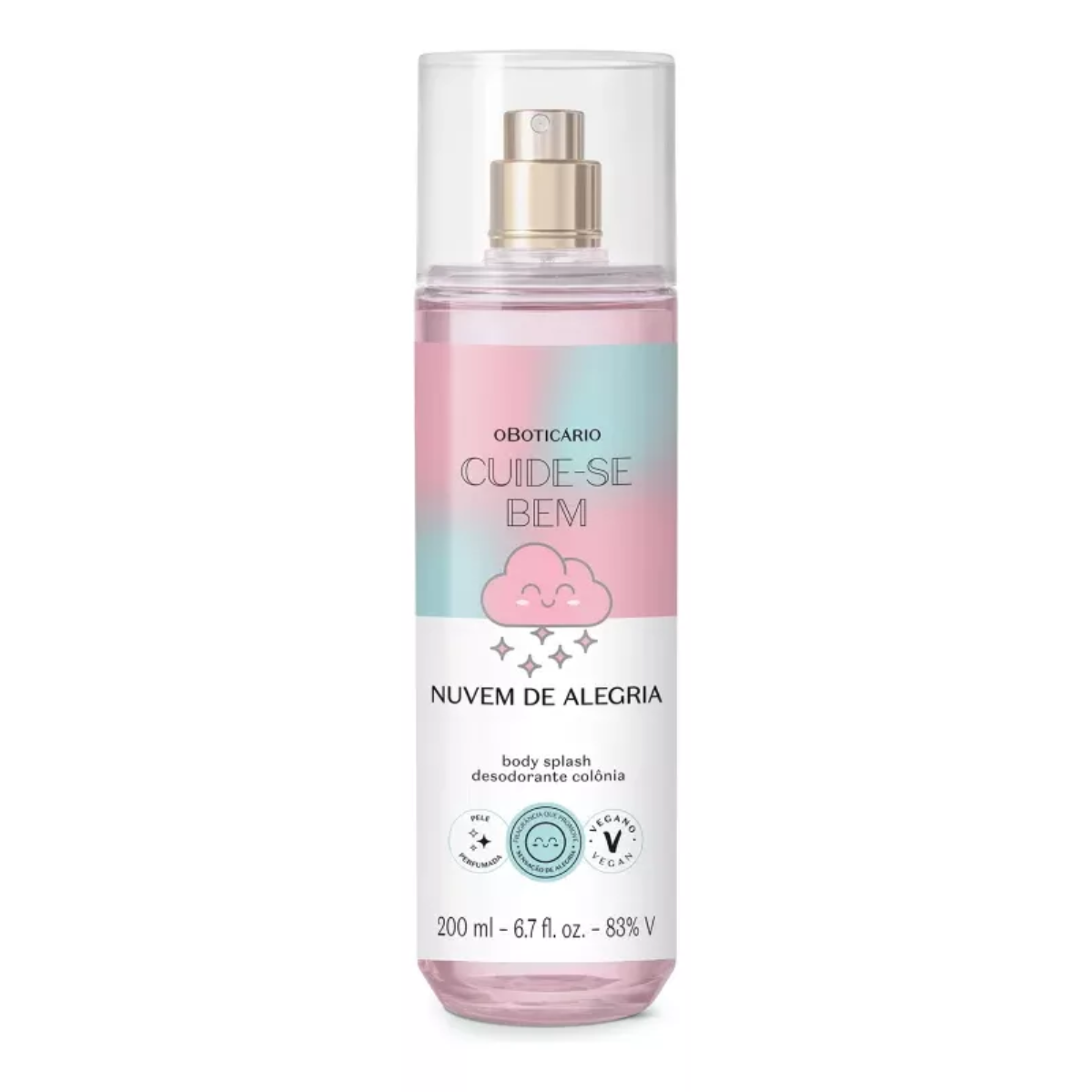 Body Splash Cuide-se Bem Nuvem De Alegria O Boticário 200ml