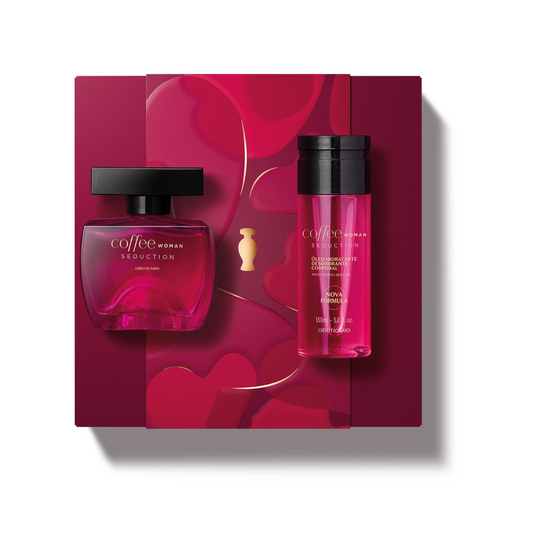 Kit Presente Coffee Woman Seduction Deo Colônia + Óleo Corporal