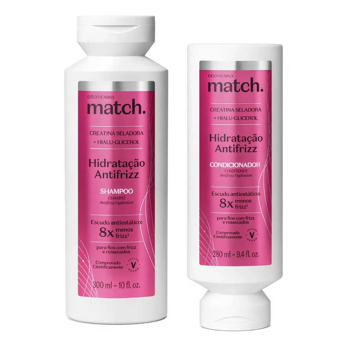 Match Hidratação Antifriz Shampoo + Condicionador Boticário