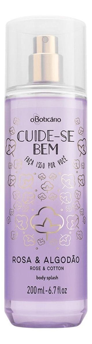Body Splash Cuide-se Bem Rosa E Algodão O Boticário 200ml
