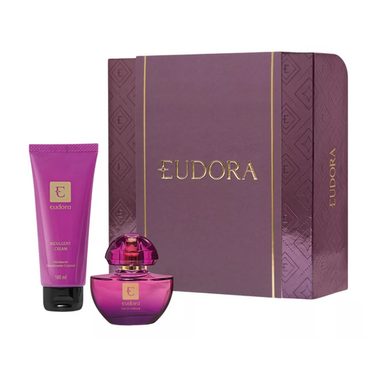 Kit Presente Eudora Roxo Eau De Parfum E Hidratante