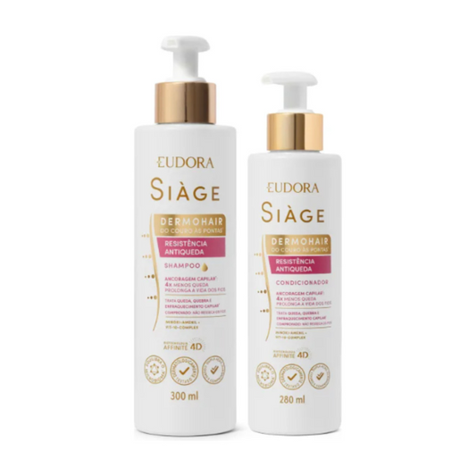 Kit Shampoo e Condicionador Siage Eudora Dermohair Antiqueda