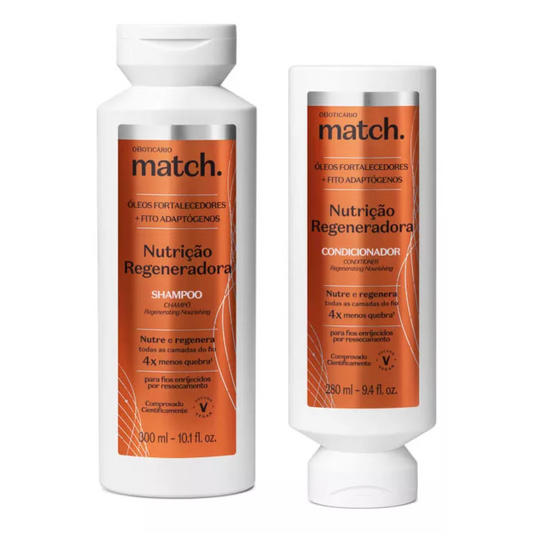 Combo Match Nutrição Regeneradora: Shampoo + Condicionador