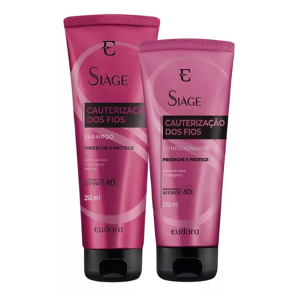 Kit Shampoo e Condicionador Siage Eudora Cauterização Dos Fios