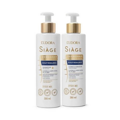 Kit Shampoo e Condicionador Siage Eudora Dermohair Scalp Rebalance Anticaspa