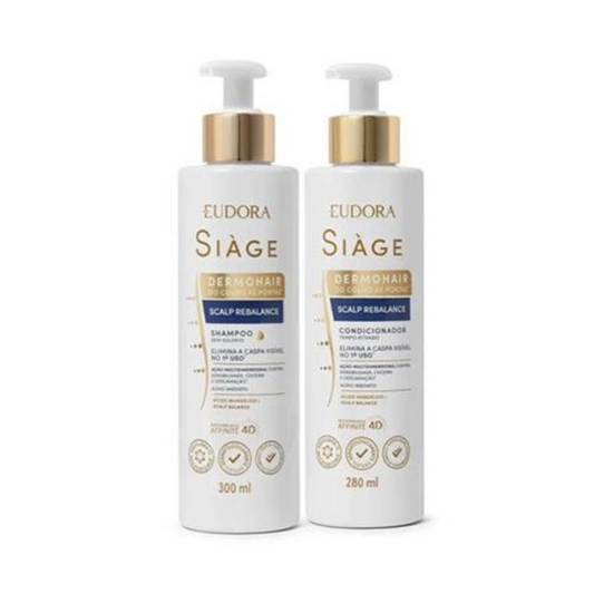Kit Shampoo e Condicionador Siage Eudora Dermohair Scalp Rebalance Anticaspa
