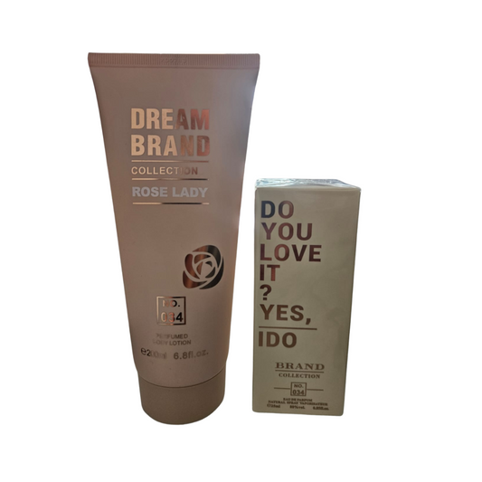 Kit Perfume e Hidratante Brand Collection NO.034