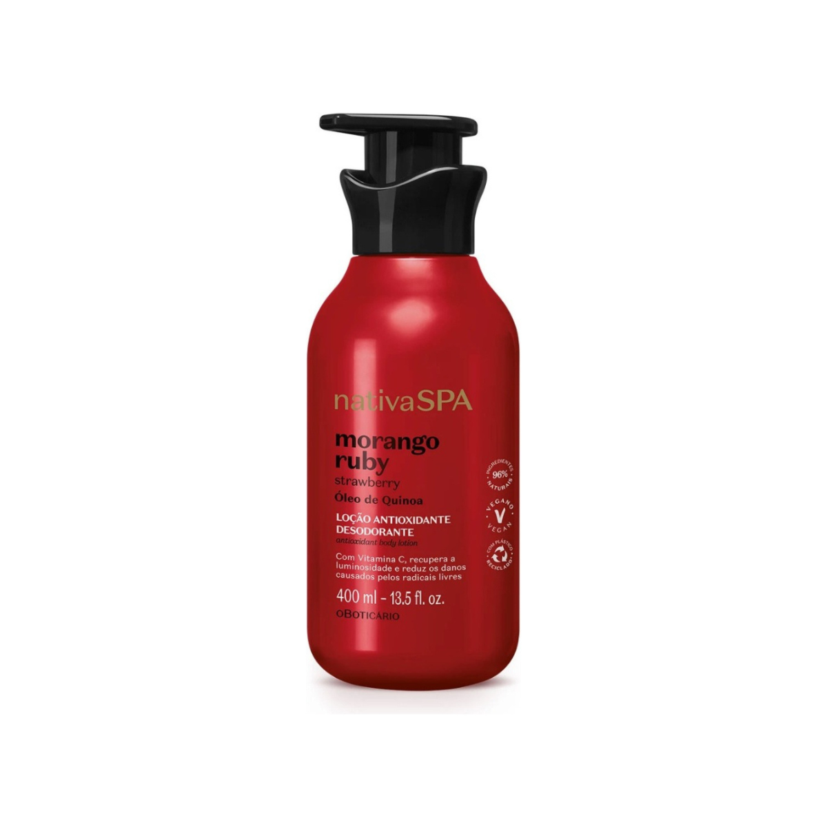 Loção Antioxidante Hidratante Corpo Nativa Spa Morango Ruby