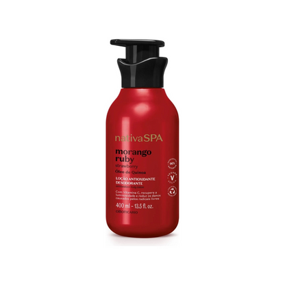 Loção Antioxidante Hidratante Corpo Nativa Spa Morango Ruby