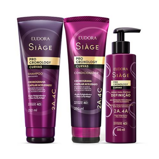 Kit Siàge Pro Cronology Curvas 3 Itens Eudora