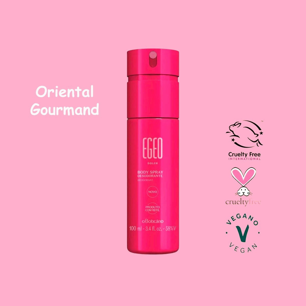 Egeo Deo Dolce Body Spray, 100ml - O Boticário