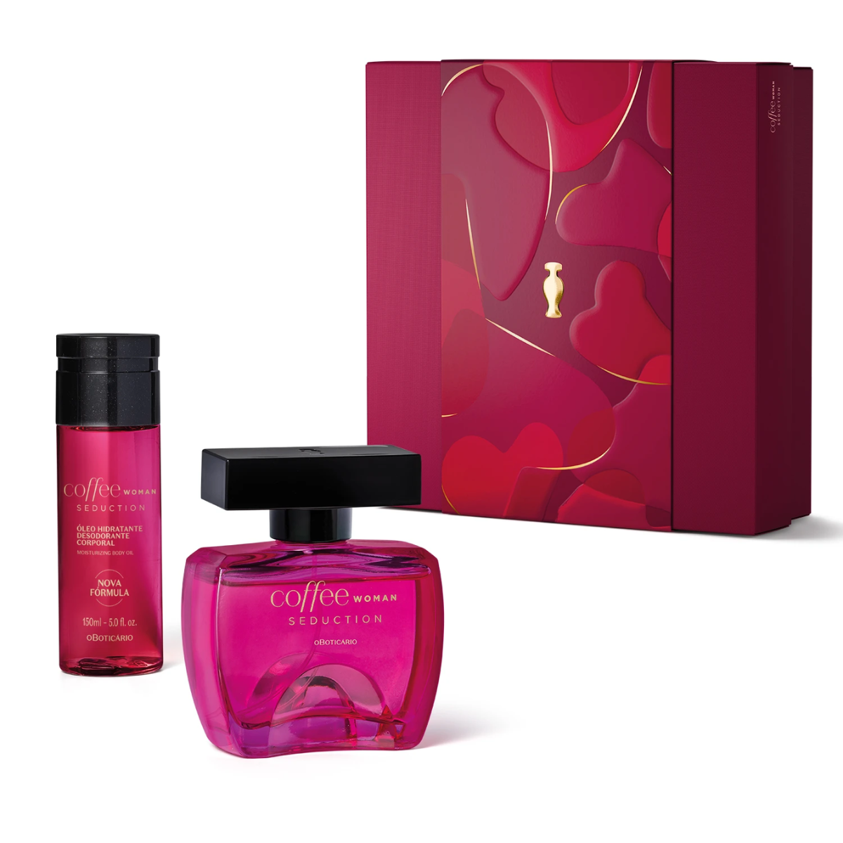 Kit Presente Coffee Woman Seduction Deo Colônia + Óleo Corporal