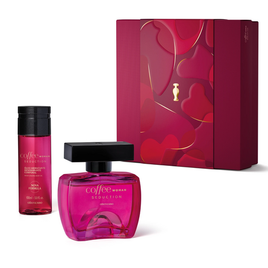 Kit Presente Coffee Woman Seduction Deo Colônia + Óleo Corporal