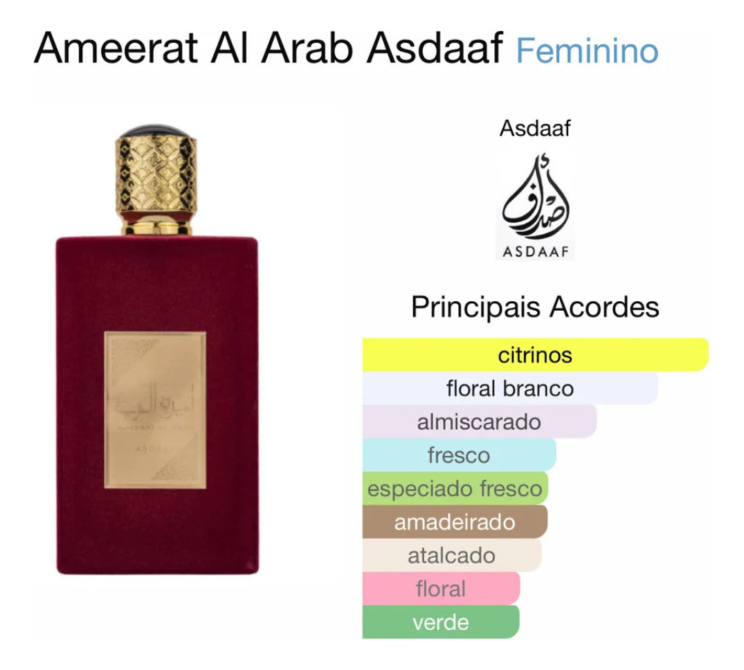 Perfume Lattafa Asdaaf Ameerat Al Arab Eau De Parfum 100 Ml