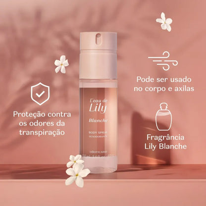 Body Spray L'eau De Lily Blanche O Boticário