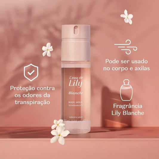 Body Spray L'eau De Lily Blanche O Boticário