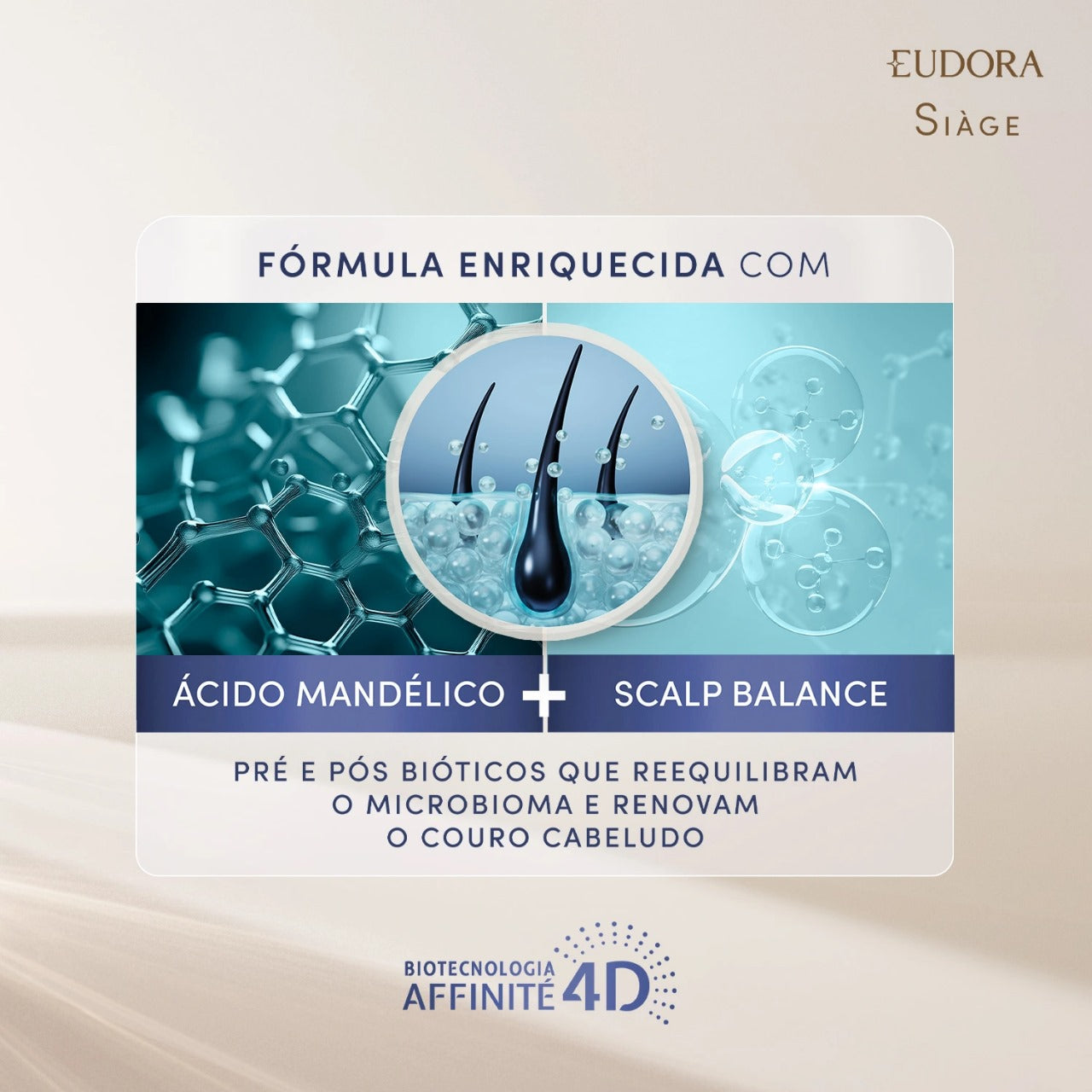 Kit Shampoo e Condicionador Siage Eudora Dermohair Scalp Rebalance Anticaspa