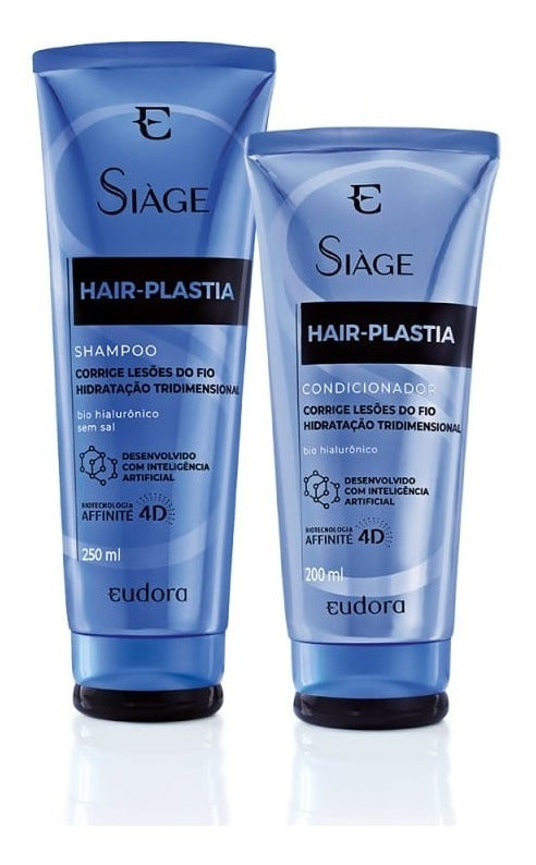 Kit Shampoo e Condicionador Eudora Siàge Hair Plastia