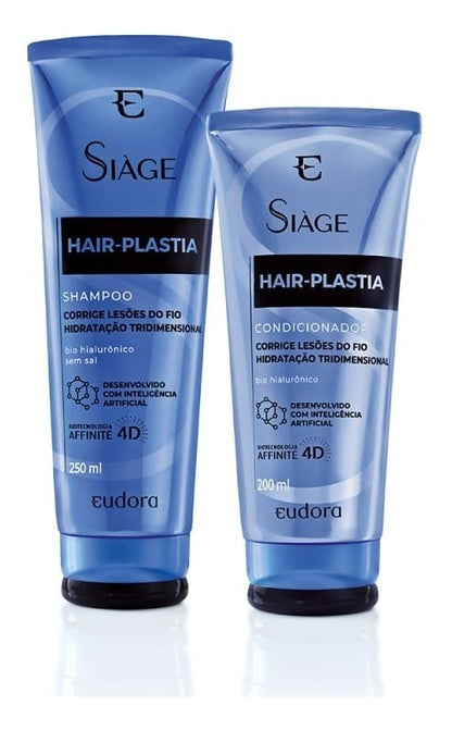 Kit Shampoo e Condicionador Eudora Siàge Hair Plastia