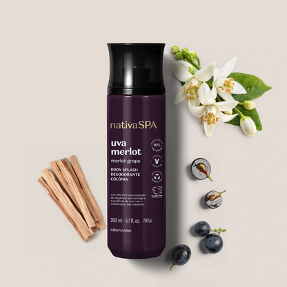 Body Splash Deo Colônia Nativa Spa Uva Merlot 200ml O Boticário