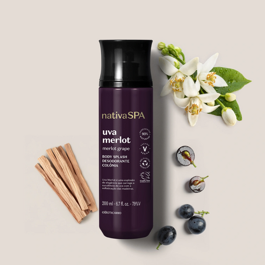 Body Splash Deo Colônia Nativa Spa Uva Merlot 200ml O Boticário